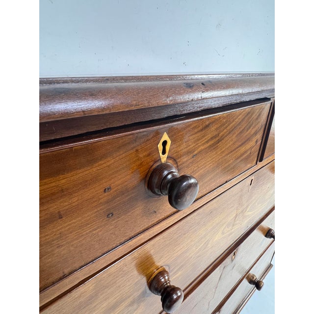Mid 19th Century 19th Century English Mahogany Chest of Drawers For Sale - Image 5 of 12