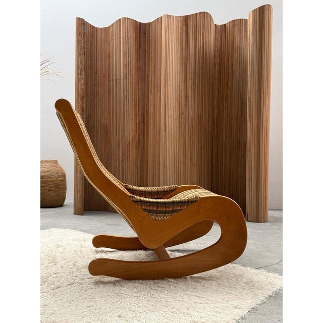 Vintage Rocking Chair in Beech Wood and Bouclé from Casala, Germany, 1960s For Sale - Image 15 of 17