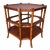 3 -Tier Octagonal Faux Bamboo Side Table Woven Rattan Top For Sale