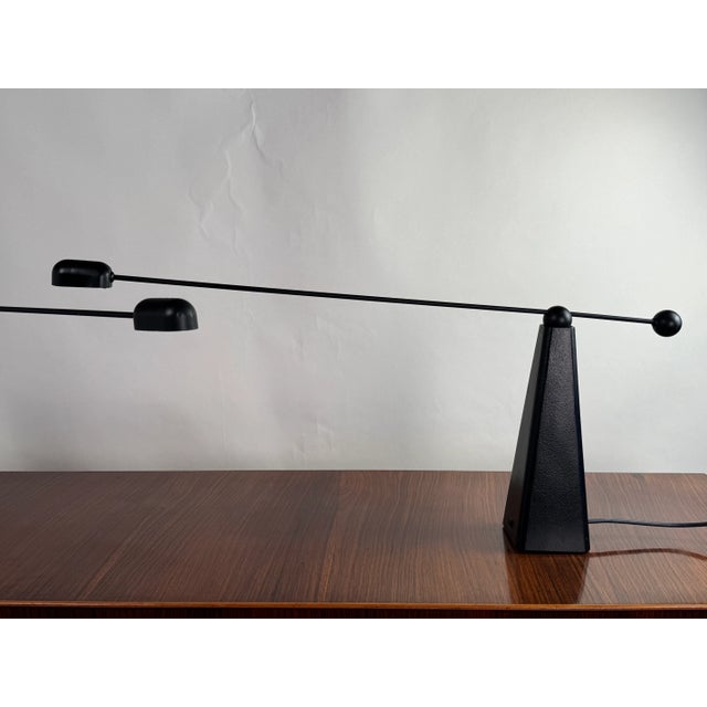 1980s Rare Pair of Post-Modern Adjustable 'Orbit' Lamps by Ron Rezek For Sale - Image 10 of 11