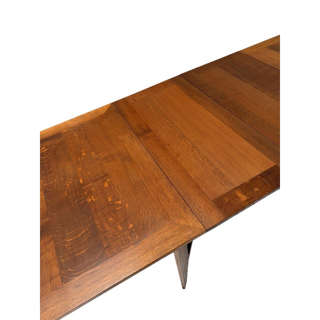 Wood Art Deco Dutch Extending Dining Table by Hendrik Wouda, 1924 For Sale - Image 7 of 12