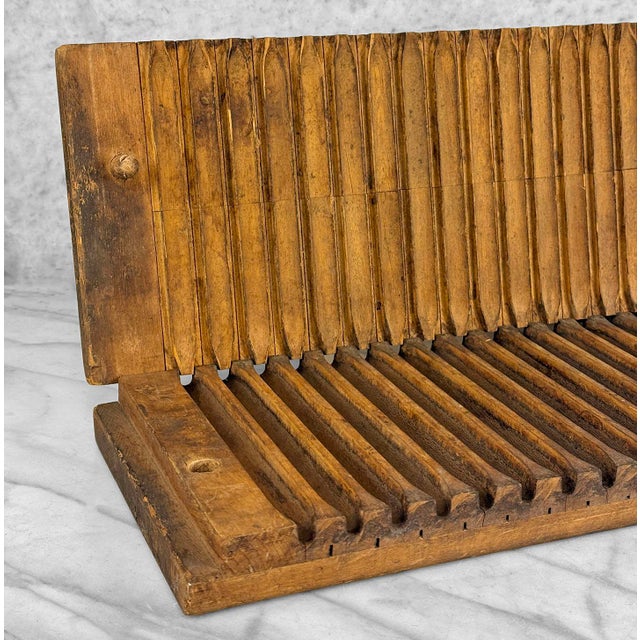 Antique German 20-Row Wood Cigar Mold For Sale - Image 10 of 12