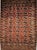 Brown Vintage Turkmen Tekke in Allover Pattern in Brick-Red, Navy, Ivory, Blue For Sale - Image 8 of 16