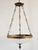 French Vintage Empire Style Crystal & Antique Brass Pendant Fixture For Sale - Image 3 of 12