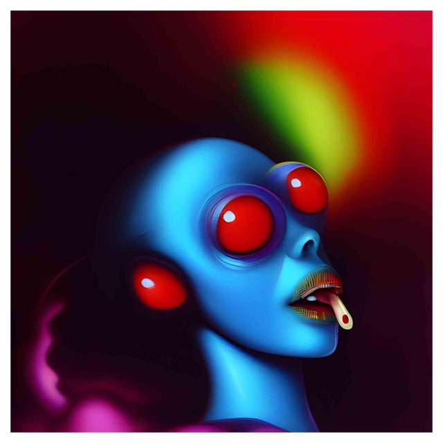 Kevin Abanto, Azure Observer, Digital Print, 2022 For Sale