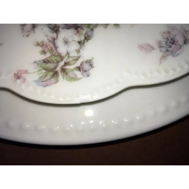 Ceramic Limoges Floral China Mix & Match Plates on Chargers - 4 Piece Set For Sale - Image 7 of 10
