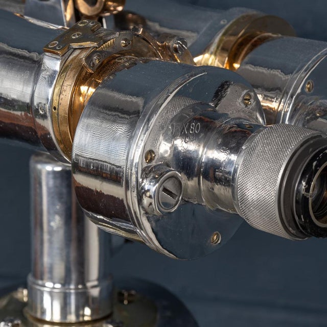 Mid-Century Japanese Naval Bridge Big Eye Binoculars from Nikon, 1940s For Sale - Image 9 of 18