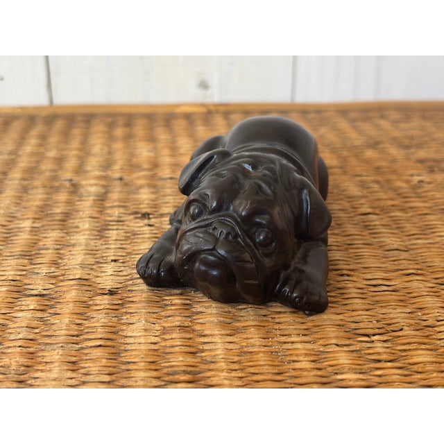 Ebony MCM Carved Ebony Pug For Sale - Image 8 of 12