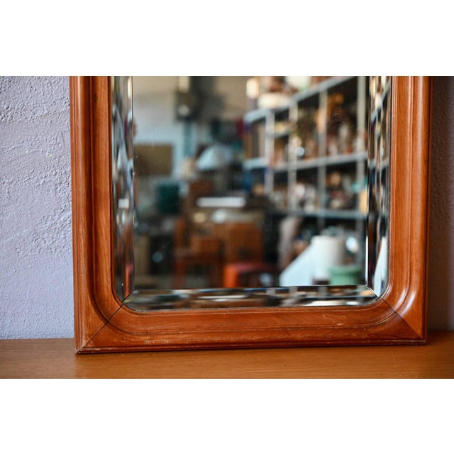 Louis Philippe Mirror in Wood, 1940s For Sale - Image 4 of 11
