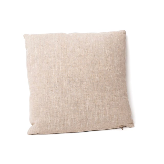 Pair of Antique European Linen Grain Sack Pillows For Sale - Image 9 of 12