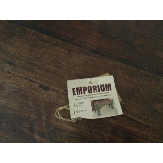 Wood Console Table With Hand Carved Designs For Sale - Image 10 of 13