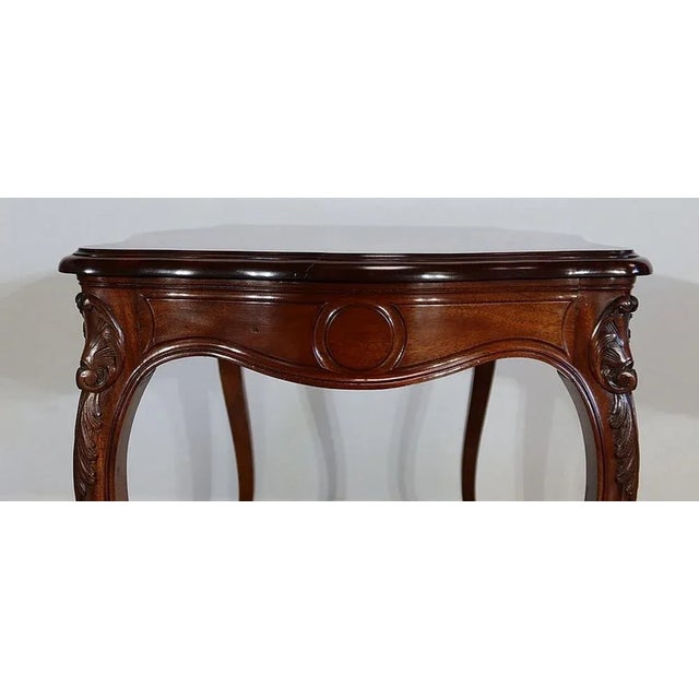 Louis XV Style Massive Mahogany Middle Table, 19th Century For Sale - Image 17 of 18