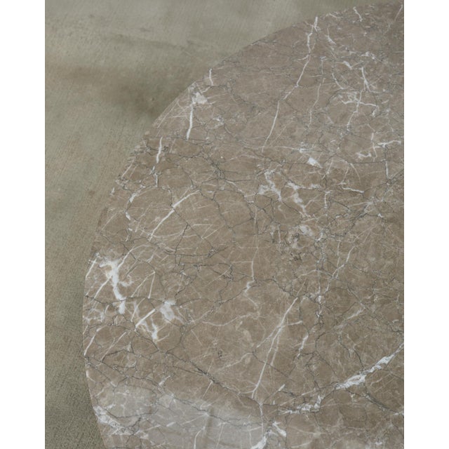 2000 - 2009 Modern Round Marble Top Cocktail Coffee Table For Sale - Image 5 of 12