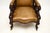 Wood Antique Victorian Carved Leather Chair, 1850 For Sale - Image 7 of 13