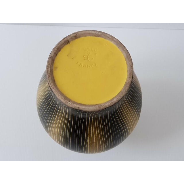 Black Vintage Ceramic Vase from Saint Clement, 1950s For Sale - Image 8 of 9