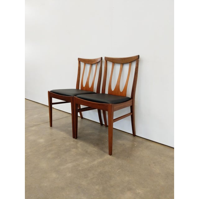 G Plan Pair of Vintage Mid Century Modern Dining Chairs by G Plan For Sale - Image 4 of 8