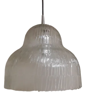 Dome-Shaped Ceiling Lamp on Chrome-Plated Mounting, 1970s