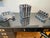 Modernist chrome-plated metal desk set by jacques adnet for compagnie des arts français, circa 1930. French designer and...