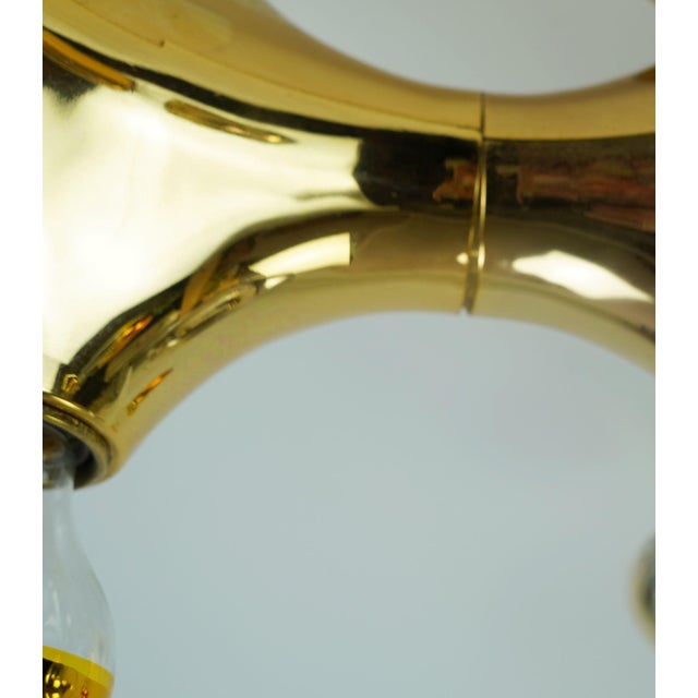 Plastic Space Age Sputnik Gemini Ceiling Light in Gold-Colored Plastic from Cosack Leuchten, 1970s For Sale - Image 7 of 18