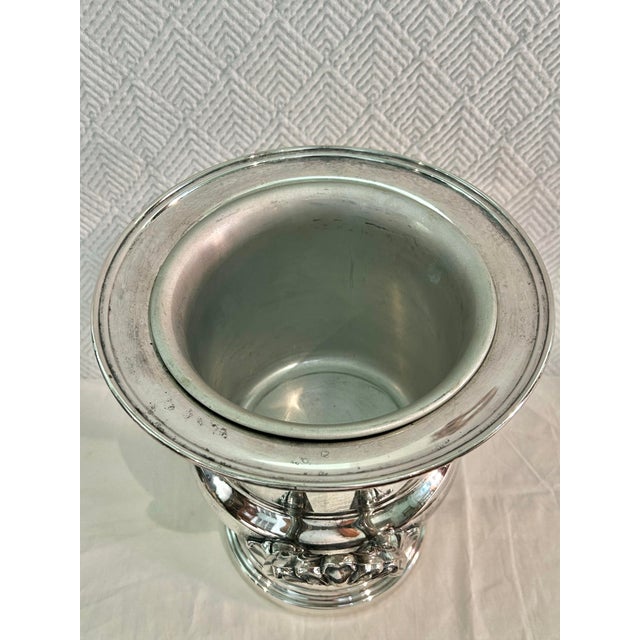 Vintage Silver Plate Trophy Form Champagne Ice Bucket With Removable Liner For Sale - Image 9 of 10