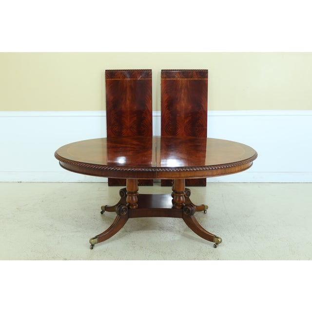 Henredon Oval Flame Mahogany Dining Room Table Chairish