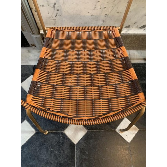 Gray Vintage Italian Garden Patio Scoubidou Armchairs, 1950s, Set of 6 For Sale - Image 8 of 18