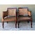 These vintage carved wood and cane chairs bring a warm, relaxed presence to a living room, reading corner, or bedroom....