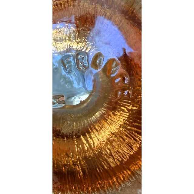 11 Vintage 1960s French Marigold Amber Glass Footed Ice Cream Pedestal Bowls For Sale - Image 13 of 13