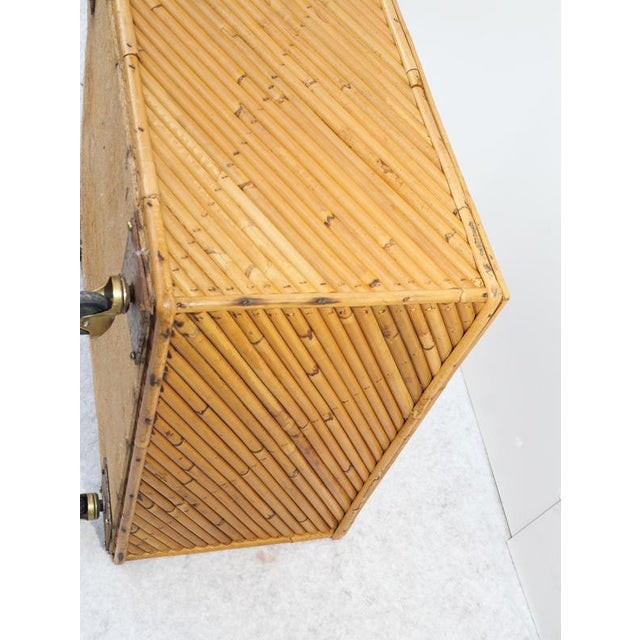 Wood Planters in Rattan and Bamboo Cane, 1970s, Set of 2 For Sale - Image 7 of 9