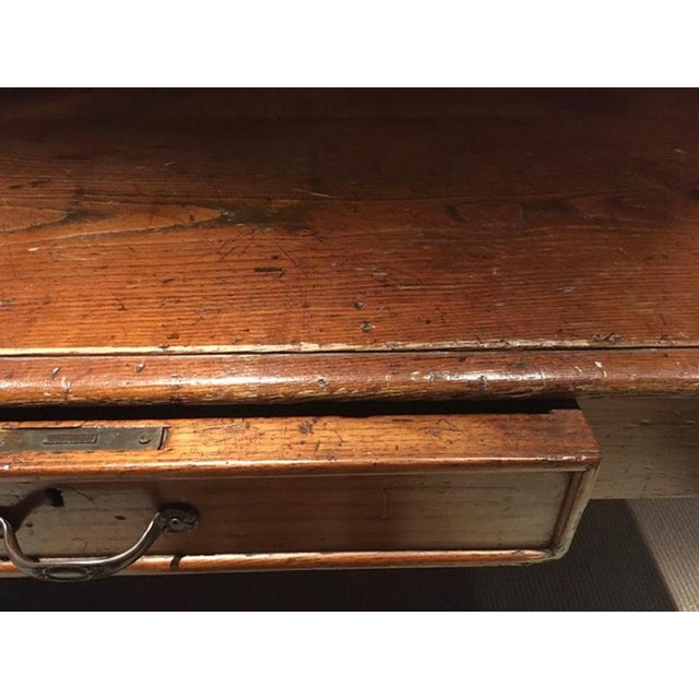 Rustic Pinewood Dining Table with Drawer, Italy For Sale - Image 18 of 18