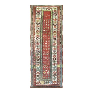 Rustic 19th Century Caucasian Talish Runner For Sale