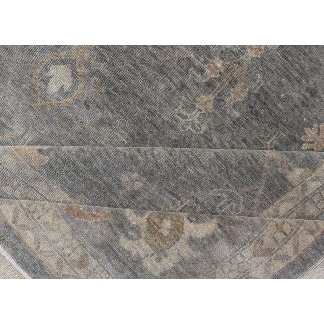 Large Hand-Knotted Oushak Wool Rug by Keivan Woven Arts 11'10 X 15'2 For Sale - Image 11 of 12