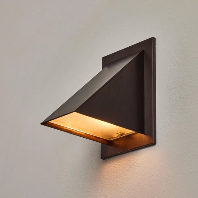 Jonas Bohlin 'Oxid' Dark Brown Patinated Outdoor Wall Lights for Örsjö - a Pair For Sale - Image 9 of 12