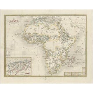 French Map of Africa with Sahara, Egypt and Algeria by Cortambert, 1864 For Sale