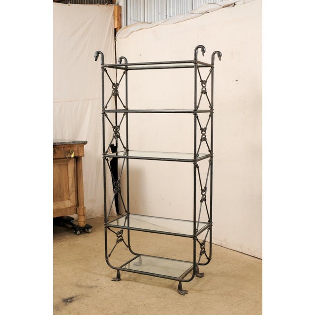 Mid 20th Century French Giacometti Style Tall Étagère For Sale In Atlanta - Image 6 of 11
