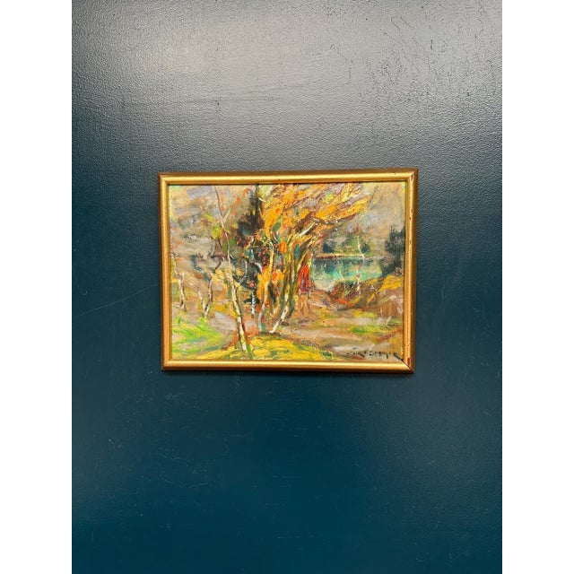 Curt Selmer, Autumn Landscape, 1950s, Oil on Panel, Framed For Sale - Image 16 of 18