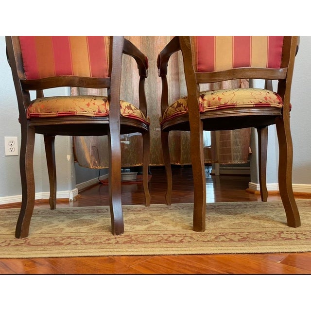 Mid-20th Century French Louis XV Style Fauteuil Armchairs - A Pair For Sale - Image 10 of 12