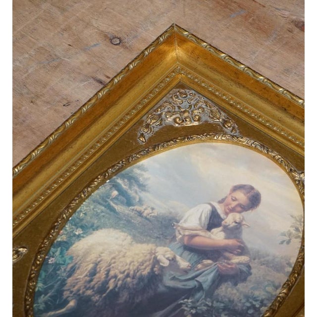 Blue Young Shepherdess, Print, Framed For Sale - Image 8 of 9