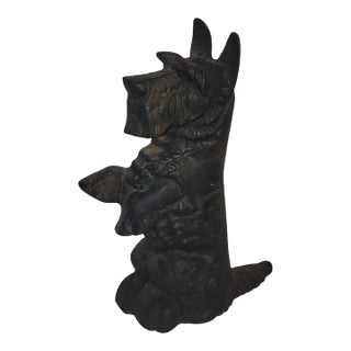 19th Century Cast Iron Scottie Dog Door Stop For Sale