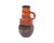 A 1970s "Wien" handled ceramic vase produced by Scheurich Keramik. This West German vase has brown body with dripped glaze...