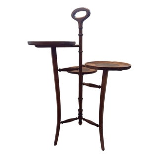 Antique Brandt Furniture Solid Cherry Dessert Stand Tiered Tea Cake Table For Sale