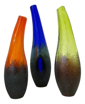 Swedish Moonlanding Vases by Monica Backstrom for Kosta Boda, 1980s, Set of 3