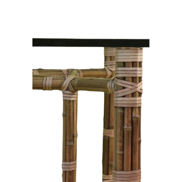 John and Elinor McGuire 1970s McGuire Organic Modern Rectangular Bamboo Mid Century Dining Table For Sale - Image 4 of 5