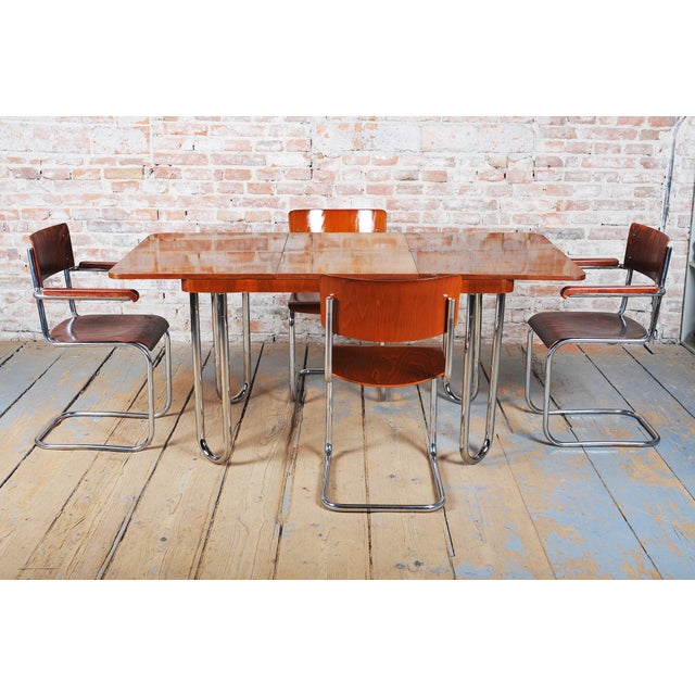 Bauhaus Foling Table in Oak by J. Halabala for Up Zavody, 1930s For Sale - Image 14 of 15