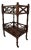 Traditional Two-Tier Plantation Cherry Side Table With Casters & Fretwork Detail For Sale