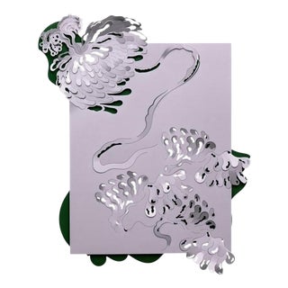 Psiche Metallic Tapestry in Mirrored Finish Aluminum by Altreforme For Sale