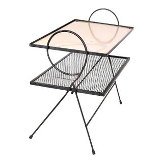 Mid Century Wrought Iron Table Stand For Sale