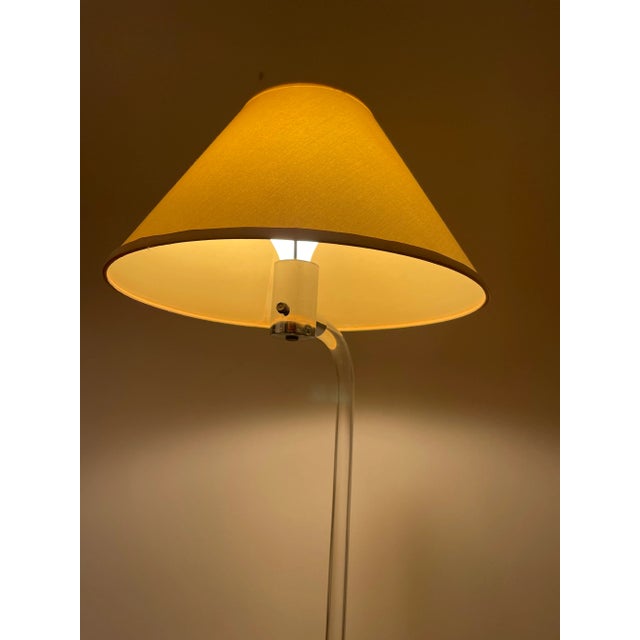 Mid-Century Modern 1970s Chrome and Lucite Floor Lamp For Sale - Image 3 of 13
