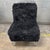 Design Plus Gallery presents a Black Faux Fur Acrylic Leg Slipper Chair from Skyline Furniture. This contemporary armless...