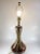 Vintage Mid Century Modern Drip Glaze Brown Chartreuse Gold Flecks Works 33x10in Beautiful Mid Century Pottery Lamp Has...